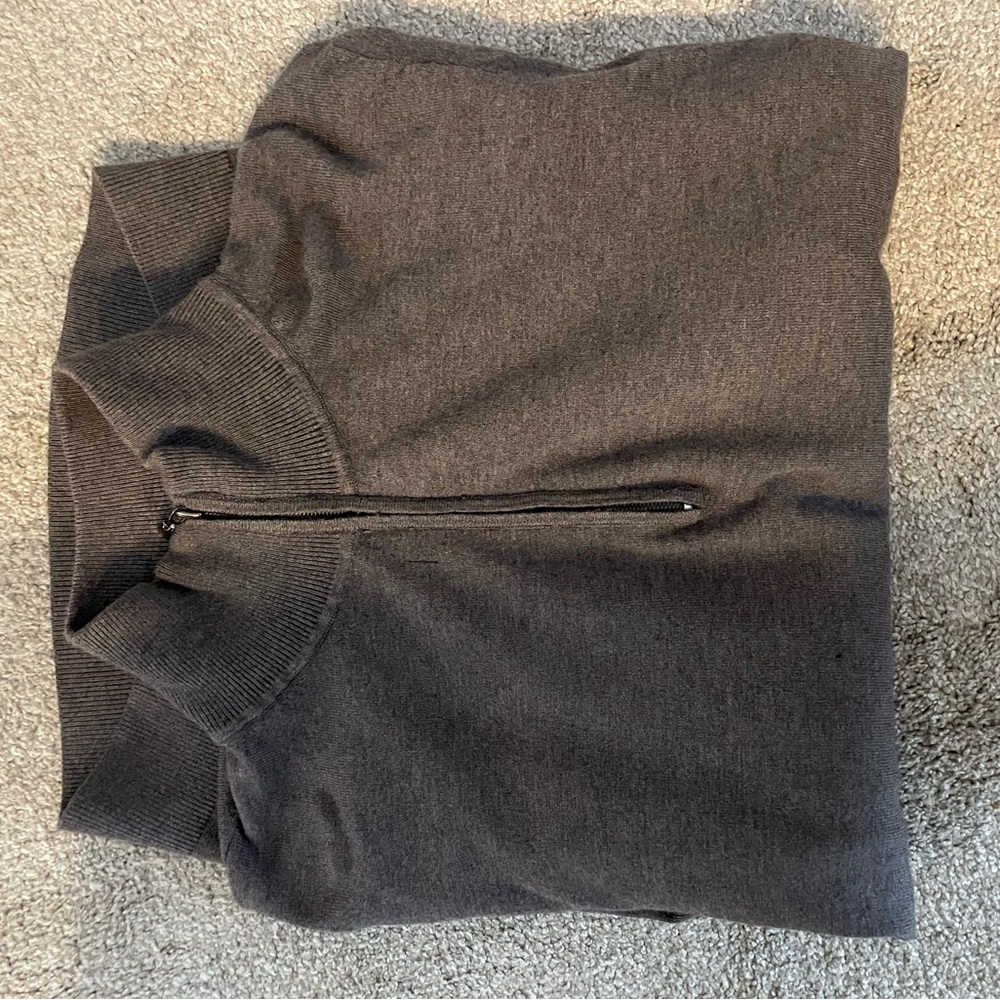 Gray Half-Zip Sweater